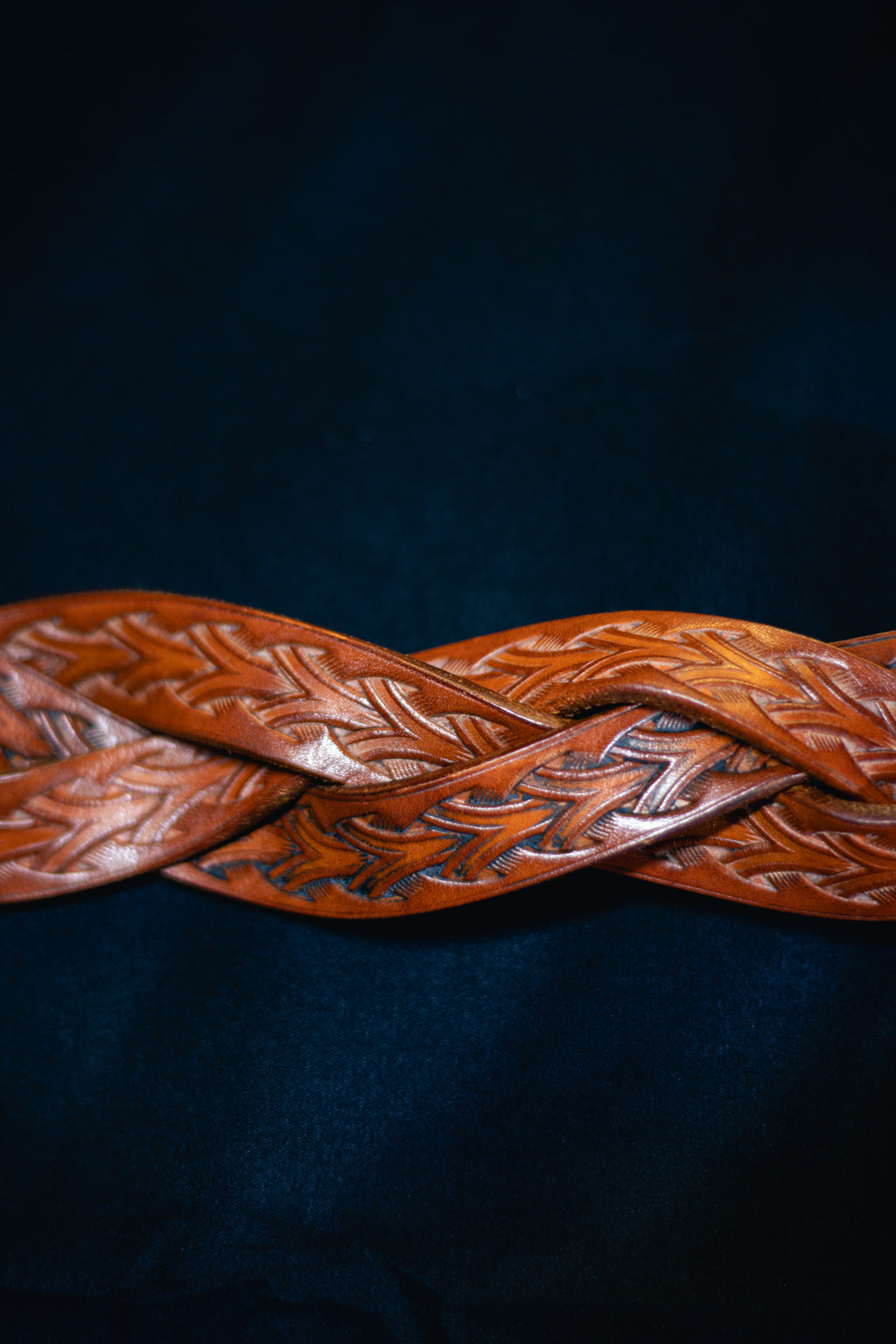 Ceinture en cuir de caractère – repoussée à la main