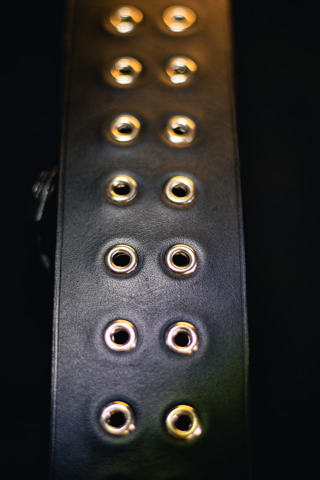 Sangle de guitare en cuir - Finition noire mate