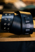 Sangle de guitare en cuir - Finition noire mate