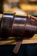 Sangle de guitare cuir pleine fleur - Patine fumée