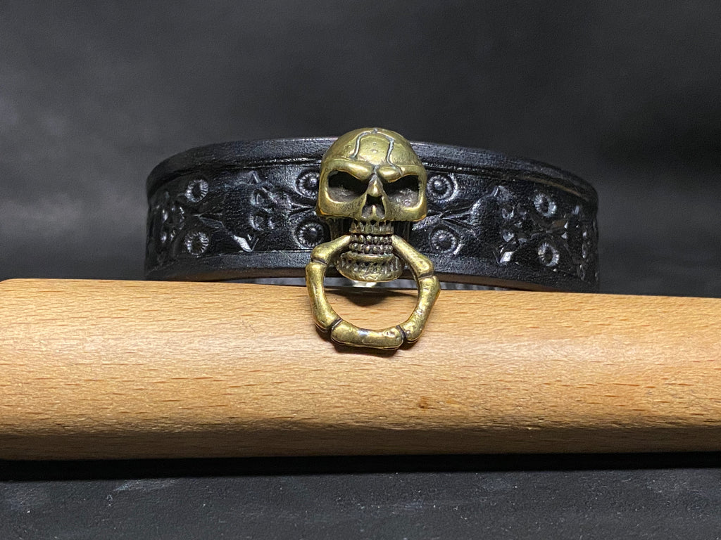 Bracelet en cuir Ébène - Relique Obscure