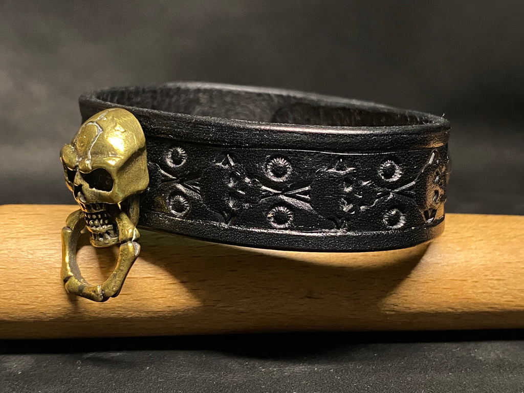 Bracelet en cuir Ébène - Relique Obscure