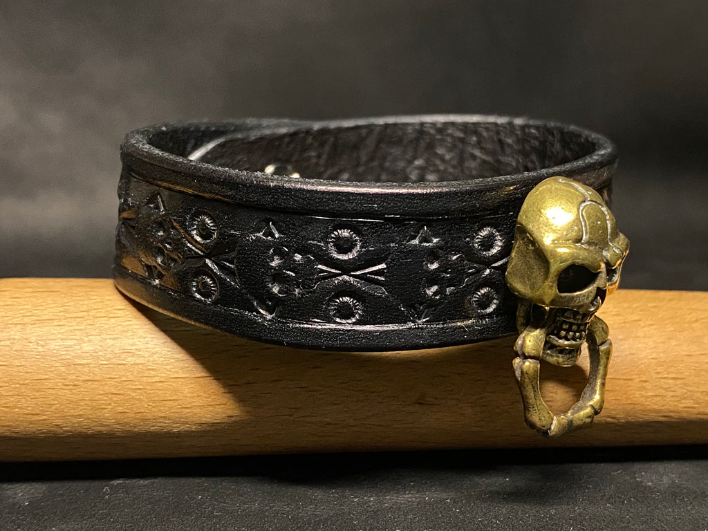 Bracelet en cuir Ébène - Relique Obscure