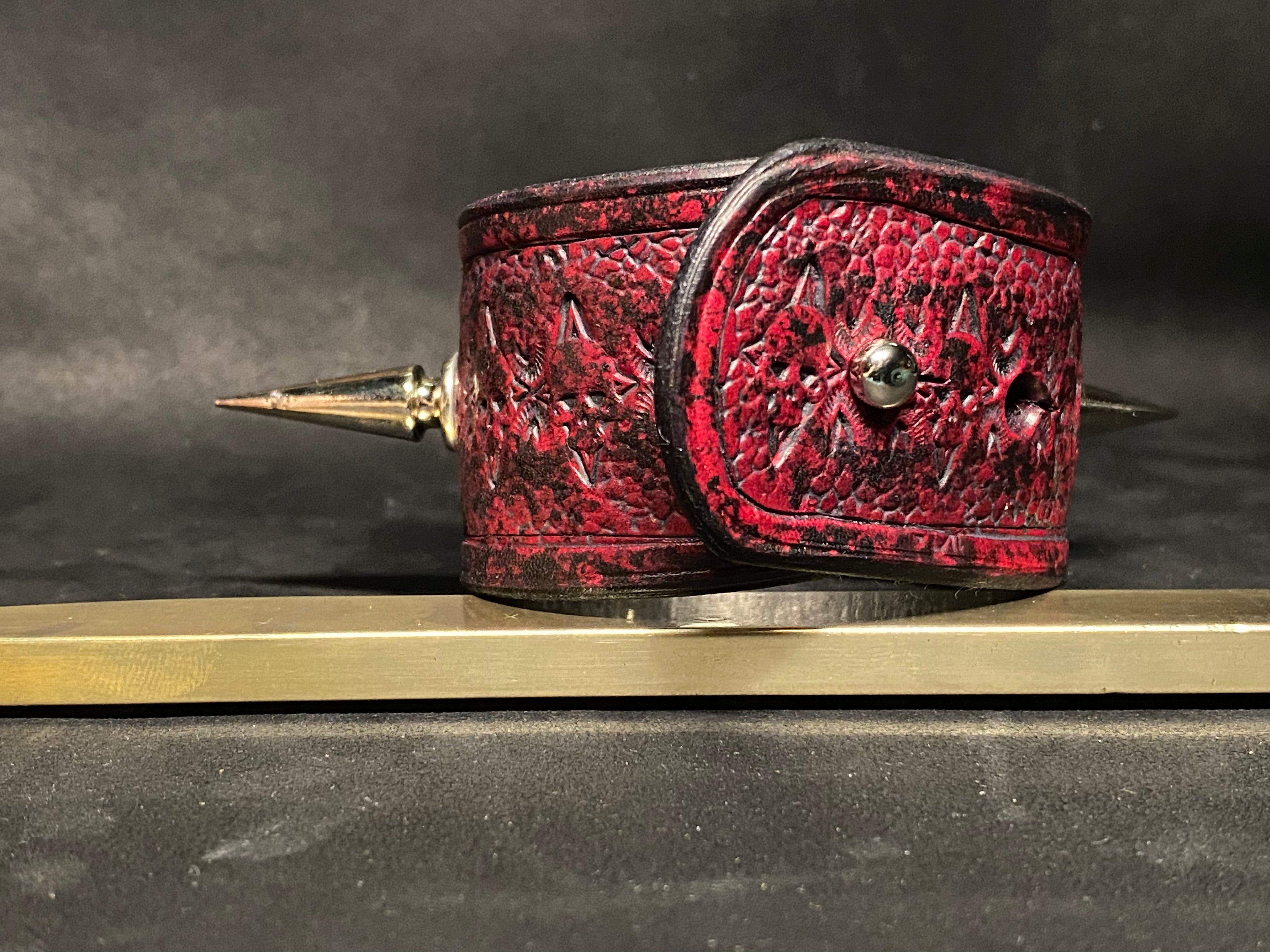 Bracelet en cuir Rubis patine Ombrée - Seigneur Démentiel