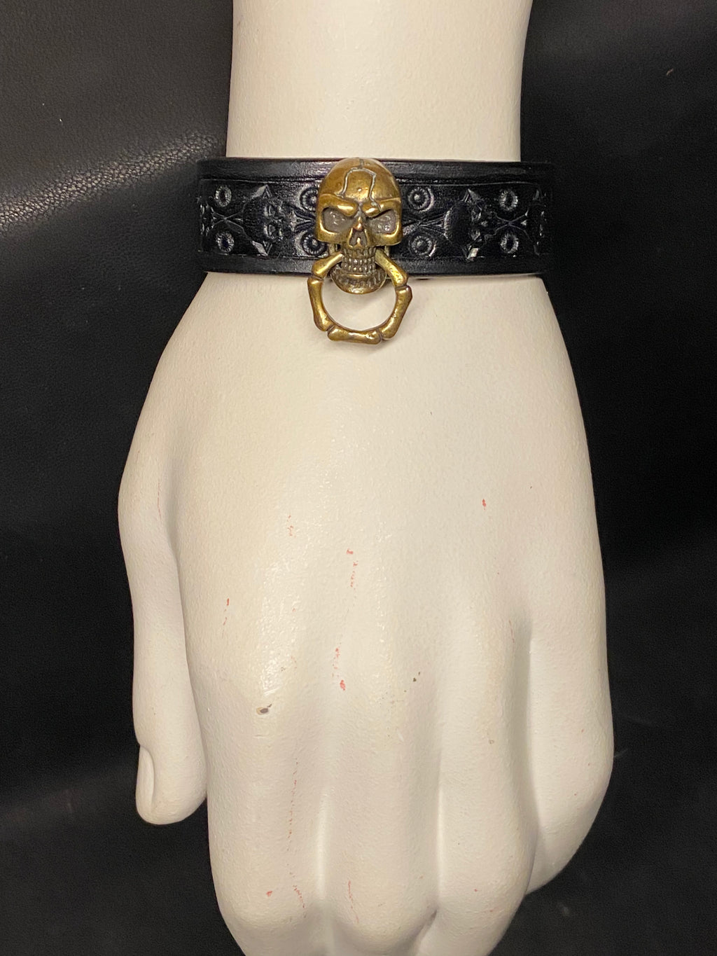 Bracelet en cuir Ébène - Relique Obscure