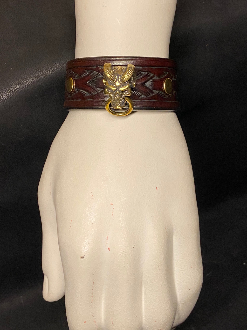 Bracelet en cuir Palissandre - Sceau infernal