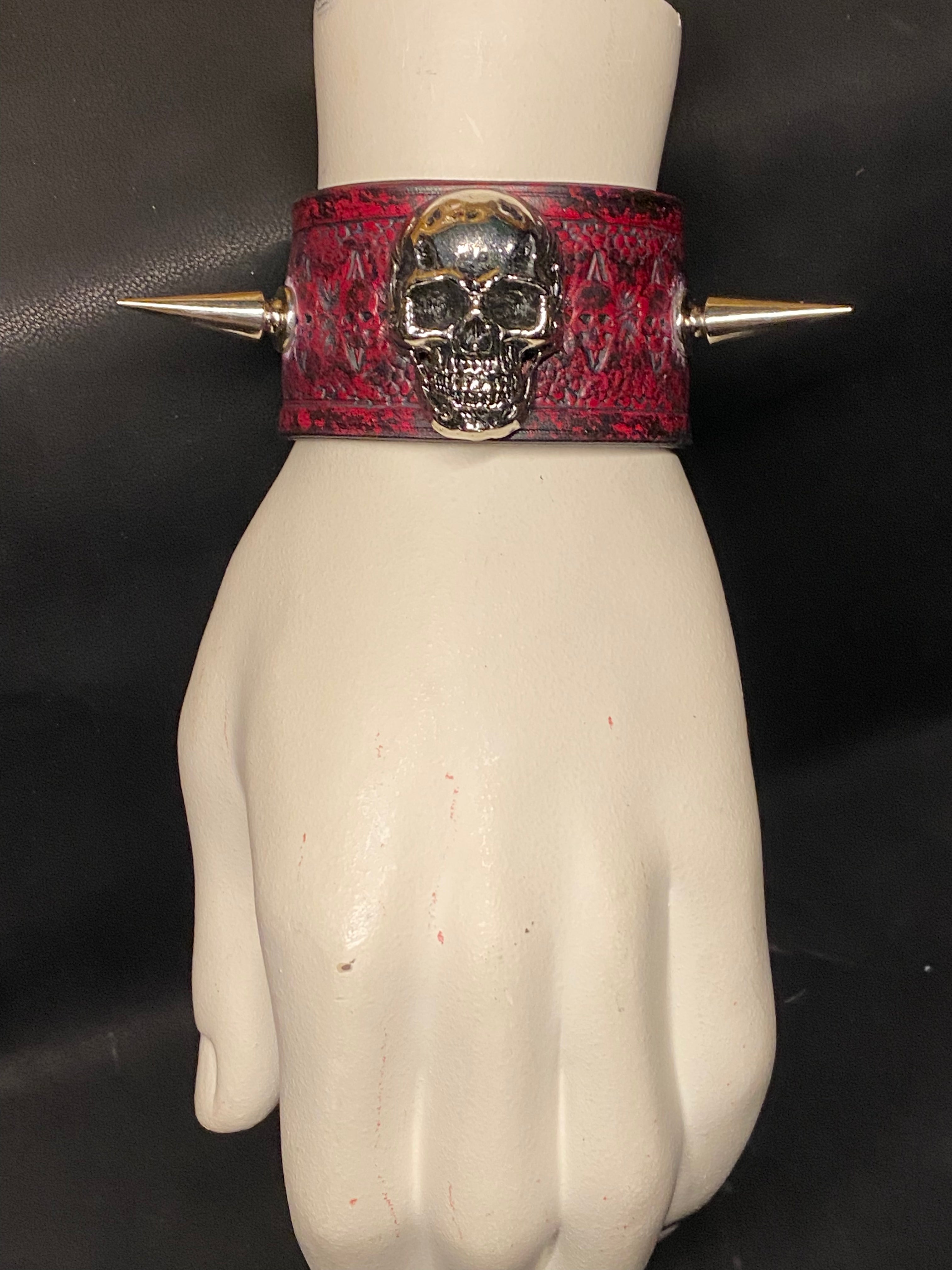 Bracelet en cuir Rubis patine Ombrée - Seigneur Démentiel